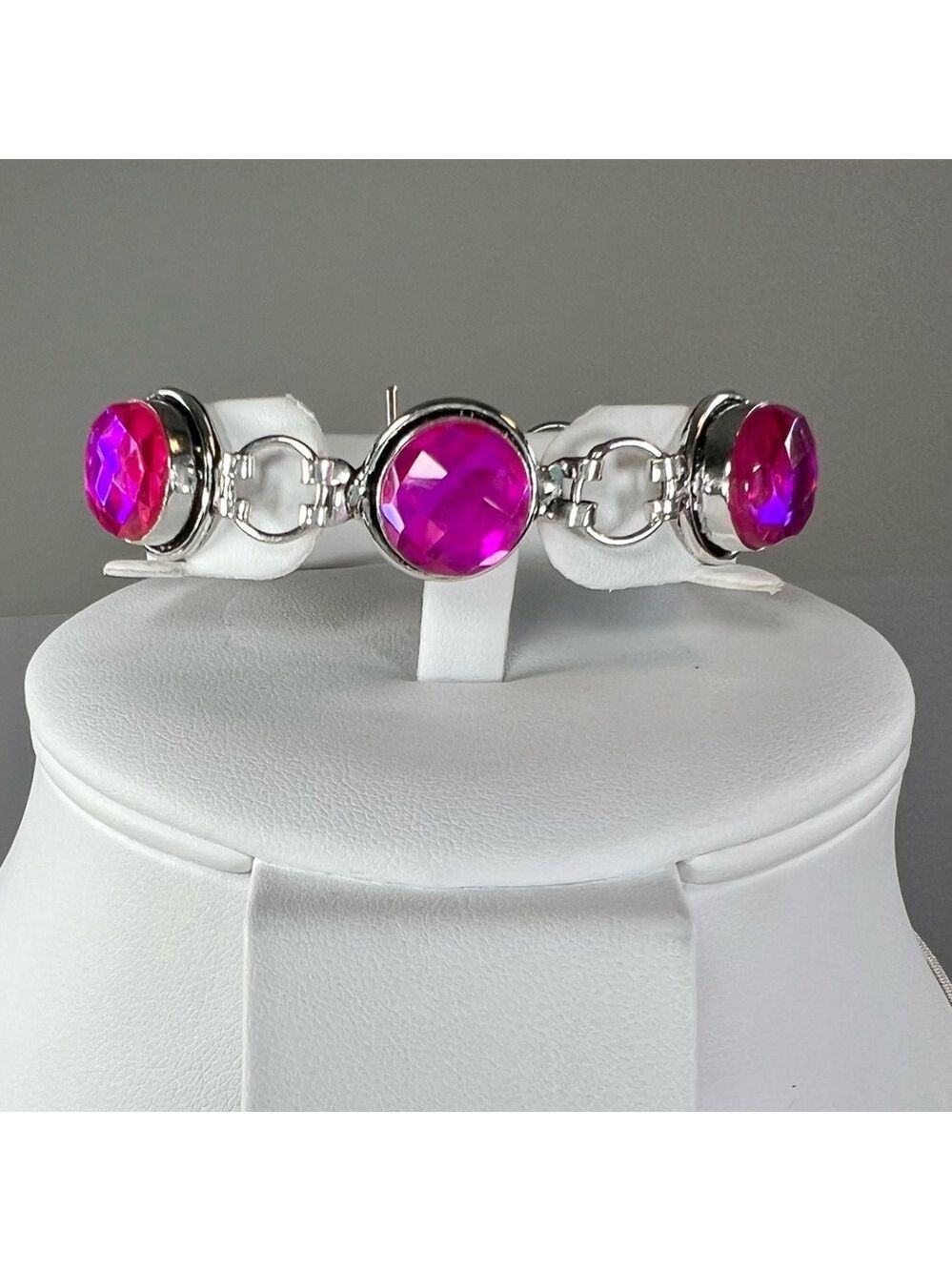 Pink 🔥 Fire Topaz 925 Large Crab Pendant & Bracelet - Picture 4 of 9
